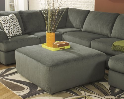 0024052152401 - SIGNATURE DESIGN BY ASHLEY JESSA PLACE PEWTER OVERSIZED ACCENT OTTOMAN