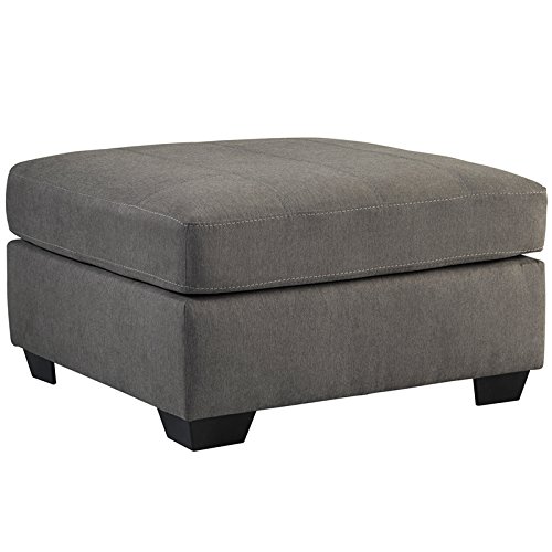 0024052272093 - BENCHCRAFT MAIER OVERSIZED ACCENT OTTOMAN IN MICROFIBER, CHARCOAL, SOLID