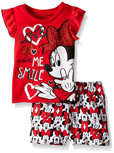 0024054391181 - DISNEY BABY MINNIE MOUSE WOVEN SHORT SET WITH FASHION TOP, PINK, 12 MONTHS