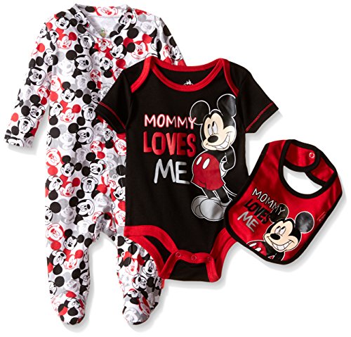 0024054402887 - DISNEY BABY MICKEY MOUSE 3 PIECE LAYETTE SET, MICKEY BLACK, 3-6 MONTHS