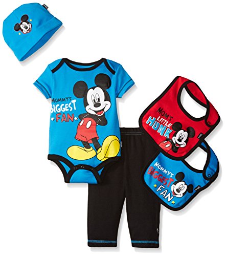 0024054404089 - DISNEY BABY MICKEY MOUSE 5 PIECE LAYETTE BOX SET, BLUE, 0-6 MONTHS