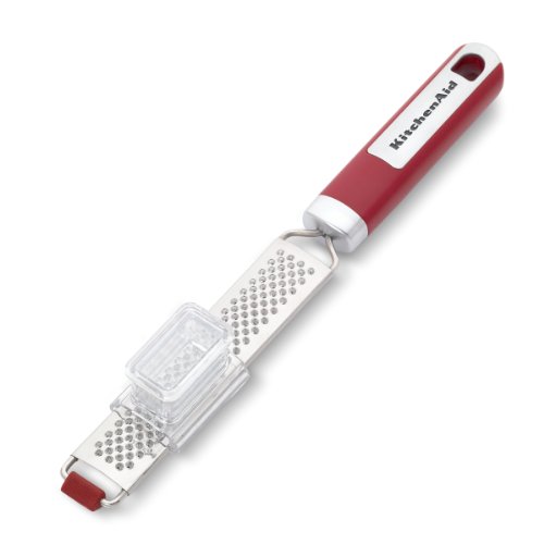0024131140947 - KITCHENAID GOURMET FINE ZESTER GRATER WITH PUSHER, RED