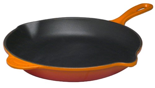0024147057109 - LE CREUSET ENAMELED CAST-IRON 10-1/4-INCH SKILLET WITH IRON HANDLE, FLAME