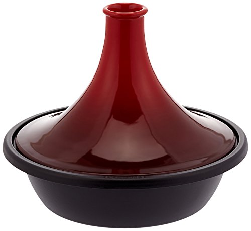 0024147254638 - LE CREUSET OF AMERICA ENAMELED CAST IRON MOROCCAN TAGINE, 5-3/4-QUART, CERISE (CHERRY RED)