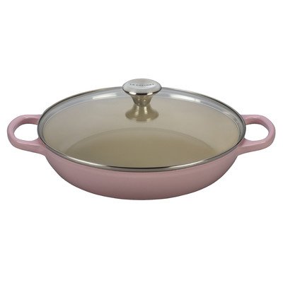 0024147273813 - LE CREUSET OF AMERICA ENAMELED CAST IRON BUFFET CASSEROLE WITH GLASS LID, 3 1/2 QUART, HIBISCUS