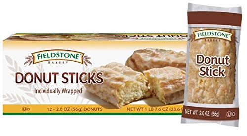0024300096150 - FIELDSTONE BAKERY DONUT STICKS, 4 BOXES, 48 INDIVIDUALLY WRAPPED DONUTS
