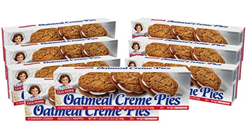 0024300841019 - LITTLE DEBBIE OATMEAL CREME PIES, TWO SOFT OATMEAL COOKIES LAYERED WITH CREME (8 BOXES)