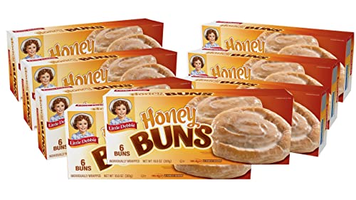 0024300841026 - LITTLE DEBBIE HONEY BUNS, SOFT PASTRY WITH A TOUCH OF HONEY AND CINNAMON TOPPED WITH A LIGHT GLAZE (8 BOXES)