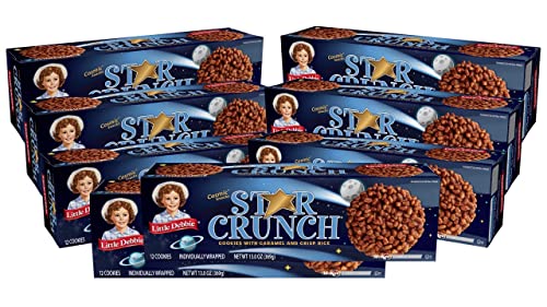 0024300841149 - LITTLE DEBBIE STAR CRUNCH® COSMIC® COOKIES, A SOFT, CHEWY COOKIE TOPPED WITH CARAMEL AND CRISPY RICE AND COATED WITH FUDGE (8 BOXES)