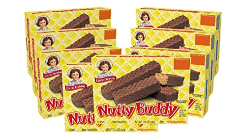 0024300841200 - LITTLE DEBBIE NUTTY BUDDY® WAFER BARS, CRUNCHY WAFER BARS LAYERED WITH PEANUT BUTTER CREME AND COVERED IN FUDGE (8 BOXES)