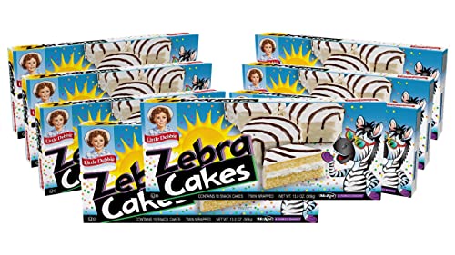 0024300841460 - LITTLE DEBBIE ZEBRA® CAKES, YELLOW CAKE WITH CRÈME FILLING, COVERED IN WHITE ICING, AND DECORATED WITH FUDGE STRIPES (8 BOXES)