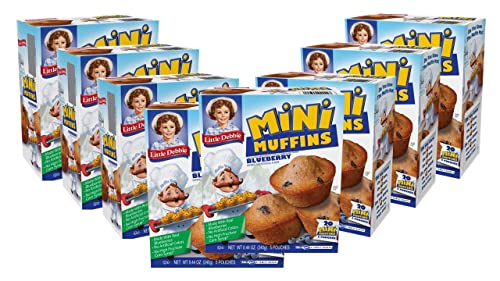 0024300844423 - LITTLE DEBBIE BLUEBERRY MINI MUFFINS, BITE-SIZE MUFFINS BAKED WITH REAL BLUEBERRIES (8 BOXES)