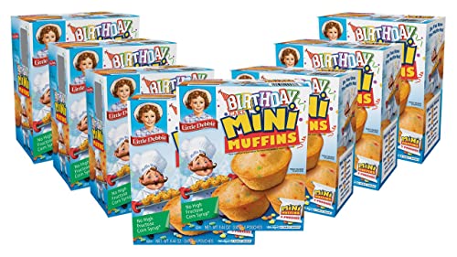 0024300845383 - LITTLE DEBBIE BIRTHDAY CAKE MINI MUFFINS, BIRTHDAY CAKE-FLAVORED MINI MUFFINS WITH RAINBOW SPRINKLES (8 BOXES)