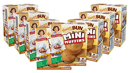 0024300845406 - LITTLE DEBBIE HONEY BUN MINI MUFFINS, BITE-SIZED MUFFINS BAKED WITH THE FLAVOR OF CINNAMON AND A TOUCH OF HONEY (8 BOXES)