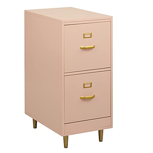 0024319317024 - TARGET MARKETING SYSTEMS DIXIE MID CENTURY MODERN 2-DRAWER HOME OFFICE FILING CABINET, BLUSH