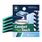 0024500337077 - PERSONNA COMFORT TOUCH TWIN BLADE WITH RUBBER GRIP HANDLE 5 EA