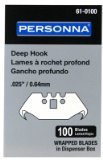 0024500611009 - AMERICAN SAFETY RAZOR CO 61-0100 PERSONNA PRO, 100 PACK, .025/.64 MM, HEAVY DUTY DEEP HOOK BLADE