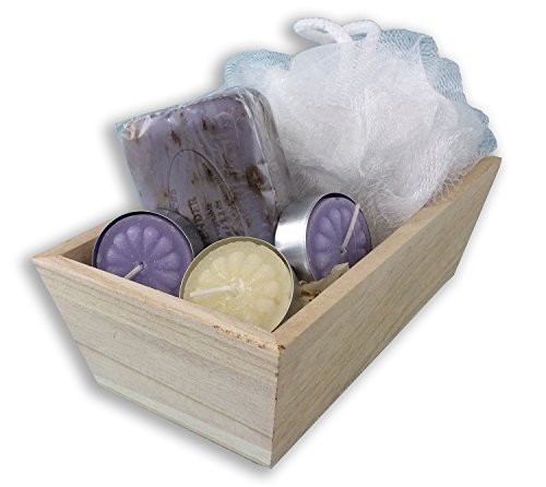 0024606011420 - WOMEN'S BATH SPA GIFT SET, PRE DE PROVENCE SHEA BUTTER SOAPS (LAVENDER)