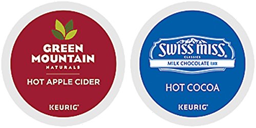 0024606953775 - GREEN MOUNTAIN NATURALS HOT APPLE CIDER & SWISS MISS MILK CHOCOLATE HOT COCOA K-CUP COMBO PACK FOR KEURIG 2.0 - 48 K-CUPS TOTAL (24 OF EACH)