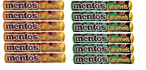 0024609953161 - MENTOS VARIETY PACK (6 - CARAMEL & MINT DARK CHOCOLATE AND 6 - CARAMEL & CHOCOLATE) PACK OF 12 ROLLS