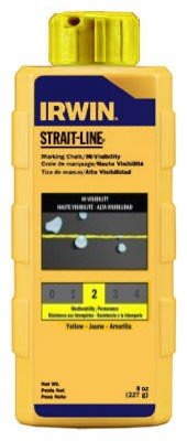 0024721500137 - IRWIN STRAIT-LINE 8-OUNCE YELLOW MARKING CHALK REFILL