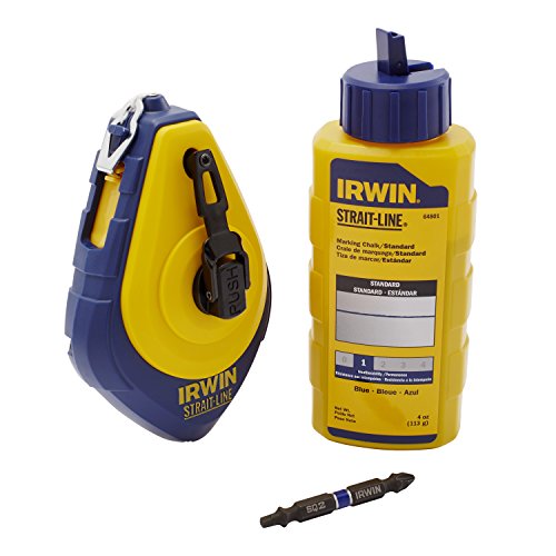 0024721644947 - IRWIN TOOLS STRAIT-LINE 64494 SPEED-LINE REFILLABLE HIGH-SPEED CHALK LINE REEL WITH 4-OUNCE CHALK, 100-FOOT, BLUE CHALK