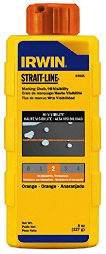 0024721649058 - IRWIN STRAIT LINE 8-OUNCE FLOURESCENT ORANGE MARKING CHALK