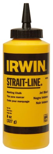 0024721649089 - IRWIN TOOLS STRAIT-LINE 64908 PERMANENT MARKING CHALK, 8-OUNCE, BLACK