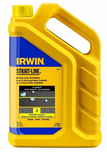 0024721651037 - IRWIN TOOLS STRAIT-LINE STANDARD MARKING CHALK, 5-POUND, YELLOW