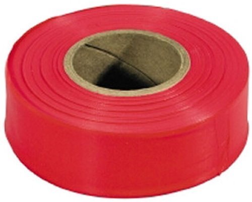 0024721710024 - 10 PACK IRWIN 65601 STRAIT-LINE 150' RED-GLO FLUORESCENT FLAGGING TAPE