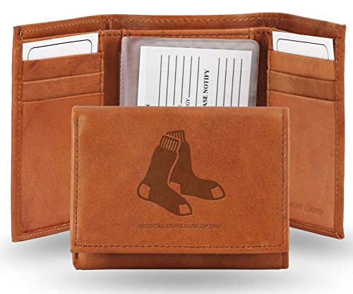 0024994250036 - BOSTON RED SOX OFFICIAL MLB LEATHER TRIFOLD WALLET