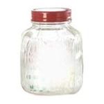 0025466201587 - SMALL VINTAGE GLASS JAR WITH METAL LID