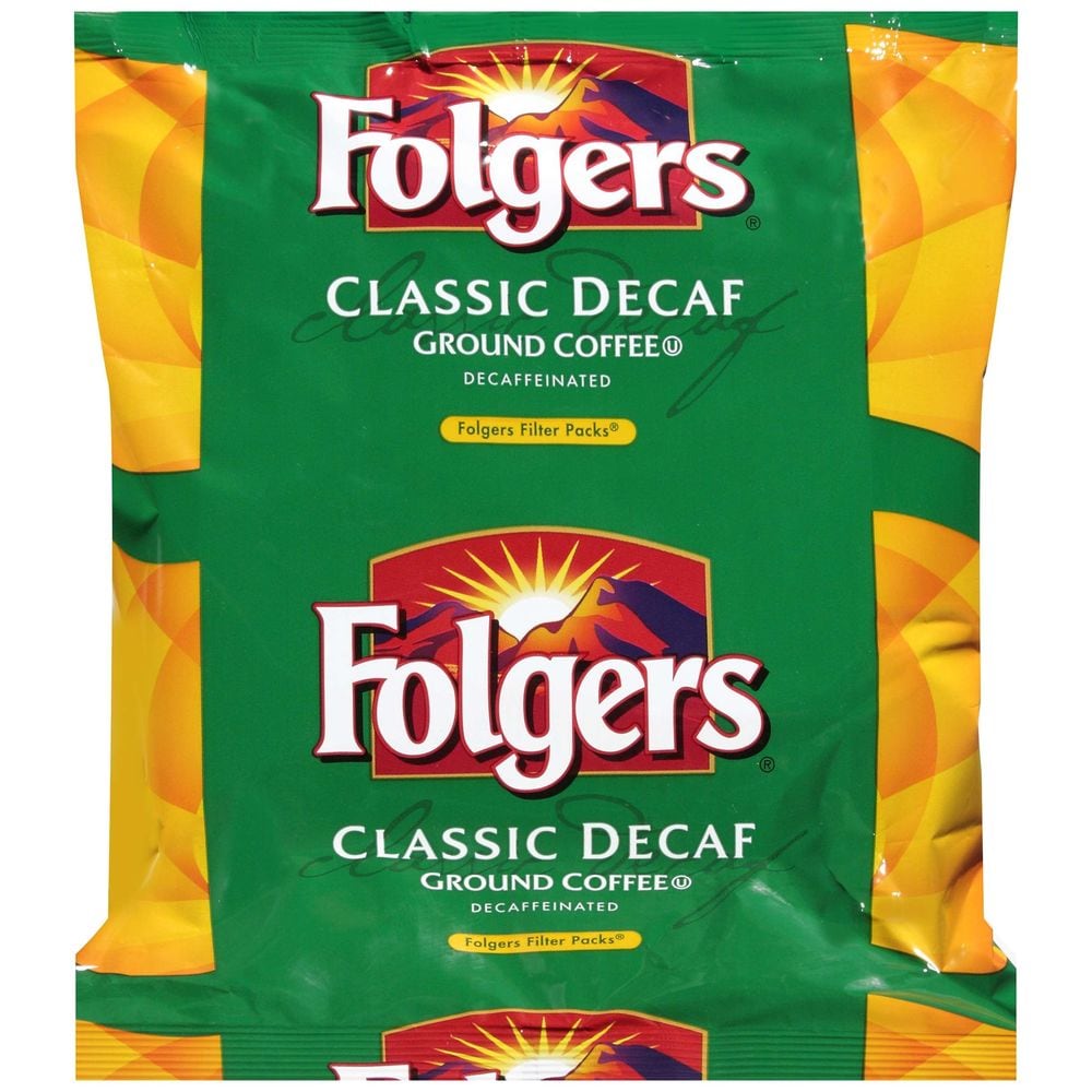0002550006136 - FOLGERS CLASSIC DECAF GROUND COFFEE - 0.9 OZ. FILTER PACK, 80 PACKS PER CASE
