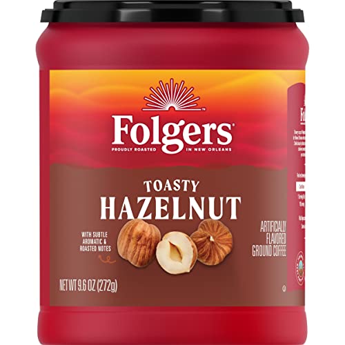 0025500110370 - FOLGERS TOASTY HAZELNUT FLAVORED GROUND COFFEE, 9.6OZ