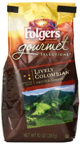 0025500200880 - FOLGERS GOURMET SELECTIONS COFFEE, LIVELY COLOMBIAN, 10 OUNCE