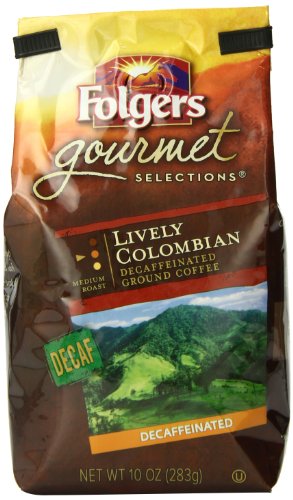 0025500200910 - FOLGERS GOURMET SELECTIONS COFFEE, LIVELY COLOMBIAN DECAF, 10 OUNCE