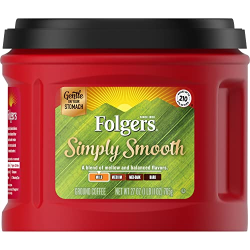 0025500304465 - FOLGERS SIMPLY SMOOTH GROUND COFFEE, 27 OUNCE