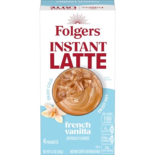 0025500321813 - FOLGERS FRENCH VANILLA FLAVORED INSTANT LATTE, 4.2 OUNCE