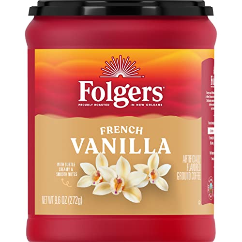 0025500981819 - FOLGERS FRENCH VANILLA FLAVORED GROUND COFFEE, 9.6OZ