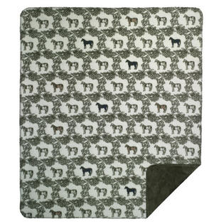 0025534113408 - HORSES OF COURSE THROW BLANKET - SIZE: 50 L X 60 W