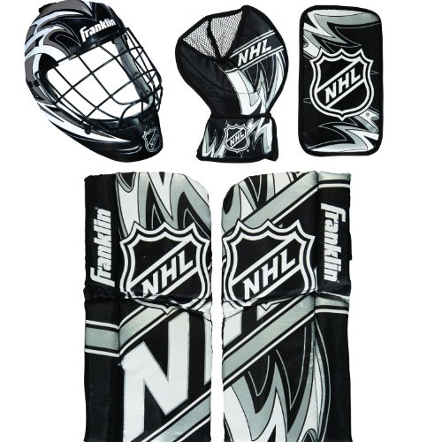 0025725212910 - FRANKLIN SPORTS NHL MINI HOCKEY GOALIE EQUIPMENT WITH MASK SET (COLORS MAY VARY)