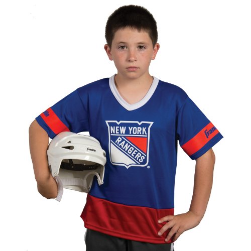 0025725264971 - FRANKLIN SPORTS NHL NEW YORK RANGERS YOUTH TEAM UNIFORM SET