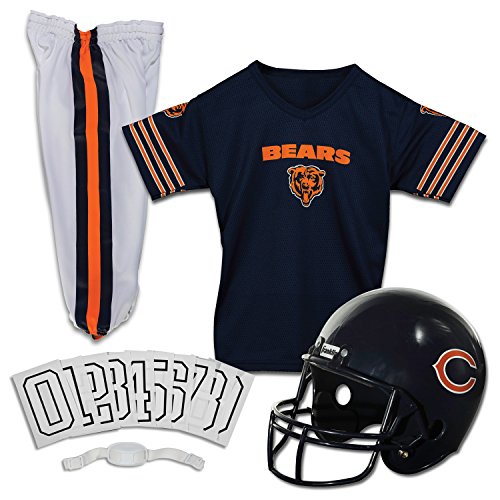 0025725289493 - FRANKLIN SPORTS NFL CHICAGO BEARS DELUXE YOUTH UNIFORM SET, SMALL