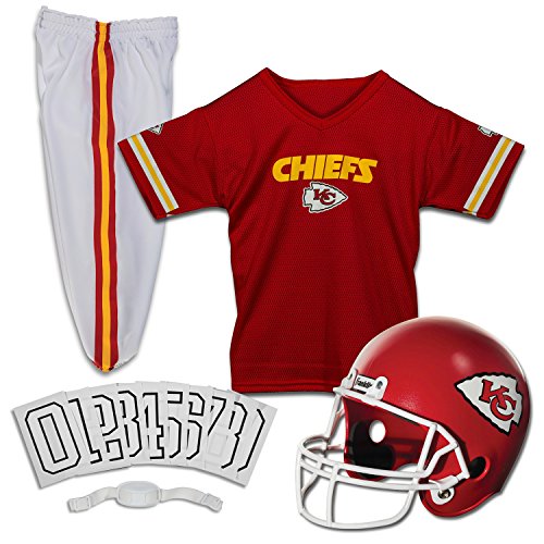 0025725289707 - FRANKLIN SPORTS NFL KANSAS CITY CHIEFS DELUXE YOUTH UNIFORM SET, SMALL