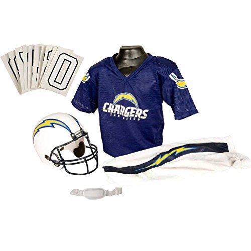 0025725289769 - FRANKLIN SPORTS NFL SAN DIEGO CHARGERS DELUXE YOUTH UNIFORM SET, SMALL