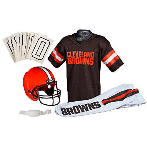 0025725290277 - FRANKLIN SPORTS NFL CLEVELAND BROWNS DELUXE YOUTH UNIFORM SET, MEDIUM