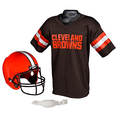 0025725330942 - FRANKLIN SPORTS NFL CLEVELAND BROWNS REPLICA YOUTH HELMET AND JERSEY SET