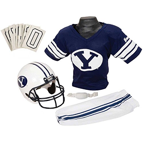 0025725336852 - FRANKLIN SPORTS NCAA BRIGHAM YOUNG COUGARS DELUXE YOUTH TEAM UNIFORM SET, SMALL