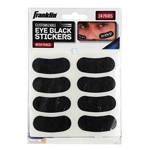 0025725376360 - FRANKLIN SPORTS EYE BLACK STICKERS WITH WHITE PENCIL