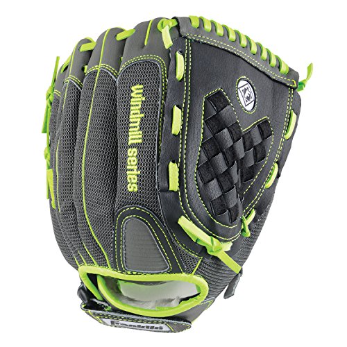 0025725399642 - FRANKLIN SPORTS WINDMILL SERIES 12-INCH LIGHTWEIGHT SOFTBALL GLOVE, LIME/GRAY, RIGHT HAND